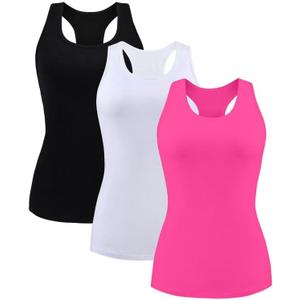 beautyin Women Tank Top with Shelf Bra Racerback Workout Yoga Tops Undershirt (XL)