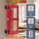 Door Hinge Jig and Door Lock Installation Kit, Aluminum Alloy Router Template for Hinge Mortising from 2.5" to 5" and Types of Square, 1/4", 5/8" Radius, Door Hole Drilling Kit for Knob and Deadbolt