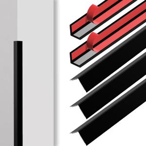 5pcs 48" Black Metal Corner Protectors, Aluminum Self Adhesive Corner Guards, Metal Wall Edge Protector Strip, Furniture Corner Protectors, Edge Trim for Cabinets and Kitchen Islands(1.6"x1.6")