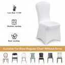 50 Pcs White Washable Removable Universal for Wedding Party Dining Banquet Polyester Spandex Stretch Slipcovers Chair Covers