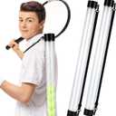 Lenwen 2 Pack Tennis Ball Tube Pickup, Fits 15 Tennis Ball with Shoulder Strap, Lightweight Collector Holder Picker Grabber Retriever Tube Carrier for Players, Coaches & Instructors (Clear)