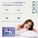 XOOX Linen King Sheet Set Egyptian Cotton - 1500 Thread Count 4 PC Egyptian Cotton Sheets King Size, Luxury Sateen Sheets, Cooling High Thread Count Deep Pocket Sheet, Fits Upto 19" - Taupe