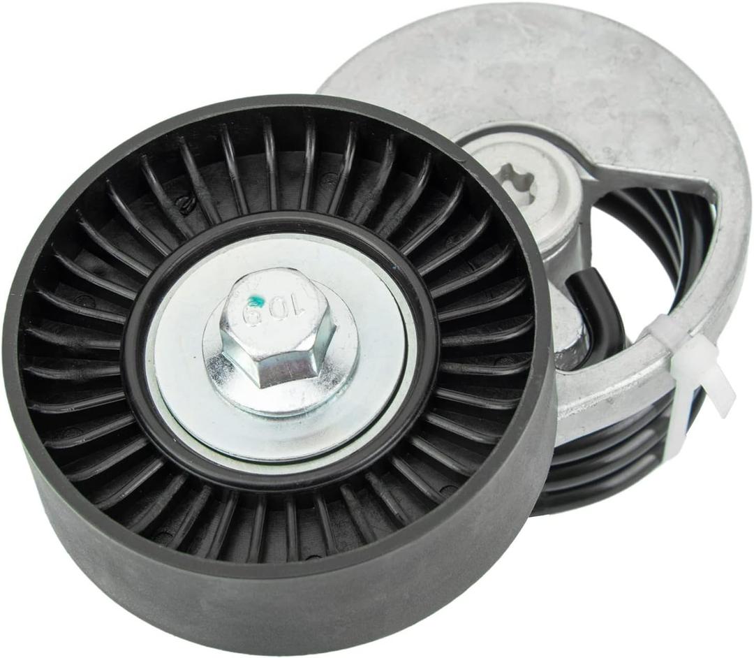 PHILTOP Belt Tensioner Assembly with Pulley for Ford F-150, F-250, Bronco, E-150 Econoline, F-250 HD, F-350, E-350 Econoline Club Wagon, E-250 Econoline, E-350 Econoline, Timing Belt OE # F2TZ6B209D