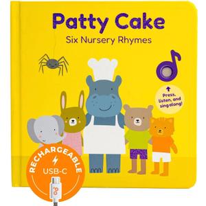 Calis Books Patty Cake Nursery Rhymes  Interactive Sound Book for Toddlers 13, Musical Book for 1 Year Olds, Perfect First Birthday Gift, 6 Favorite Songs
