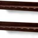 Suzile 2 Pcs Scalloped Shelves Wall Floating Shelves Set for Room, Bathroom, Bedroom, Cute Room Decor Aesthetic and Books, Toys, Photo Frames Storage (23",Walnut Brown)