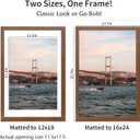 YESKAY 16x24 Picture Frame Brown Set of 3, Display Pictures 12x18 with Mat or 16 x 24 Without Mat, Poster Frames 16x24 Poster Frames for Wall Hanging Horizontal and Vertical