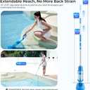 Pool Vacuum for Above Ground Pool, 1427 GPH Powerful Stable Suction, Telescopic Pole up to 90.7", 1H Runtime, Cordless Pool Vacuum for Inground Pools, Extra-Large Filter, Ideal for Leaves/Sand/Debris