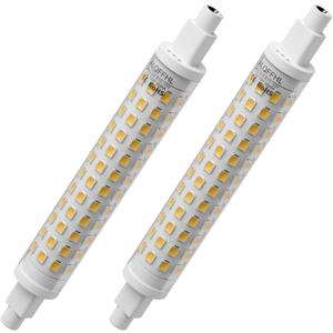 R7S 118mm LED Bulb 10W, Dimmable J Type Double Ended Flood Light (100W Halogen T3 Replacement), 110V 1000 Lumen 6000K, Wall Security Floor Standing Lamp for Work and Home, Pack of 2 (Cool White)