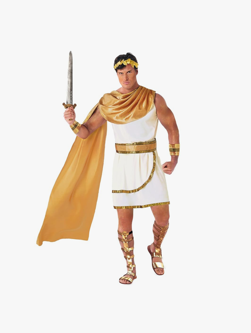 Morph Greek God Costume - Toga Roman Zeus Costume - Men's Greek Toga size XL