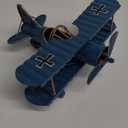 Vintage Airplane Decor, Metal Iron Aircraft Biplane Model Retro Hanging Plane Handicraft Ornament for Christmas Birthday Gifts, Home Decor Photo Props(Blue)