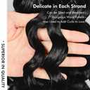 ToyoTress Ocean Wave Crochet Human Hair - 12 Inch 250G Miracle Knots Feather Crochet Hair For Black Women Natural Color Invisible Knotless Water Deep Braiding Hair (12 Inch, 1B-250G)
