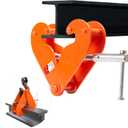 Vertical Beam Clamp 4400lbs/2 ton Capacity 3-9Inch Opening Range Beam Clamps for Rigging Heavy Duty Steel Beam Clamp Tool Easy To Use Beam Clamp Tool, Orange(4400lbs)