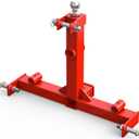 YITAMOTOR 3 Point Trailer Hitch with 2" Receiver for Category 1 Tractors, 3000 lbs Capacity Tow Hitch with Trailer Gooseneck Ball Drawbar