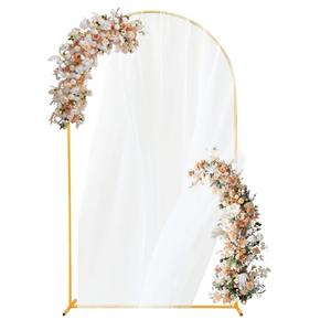 Arch Backdrop Stand 5FT Gold Wedding Balloon Arched Backdrop Stand Metal Arch Frame for Birthday Party Bridal Baby Shower Ceremony Decoration