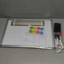Double-Sided White Board Dry Erase Magnetic Whiteboard Wall 18x12 Silver