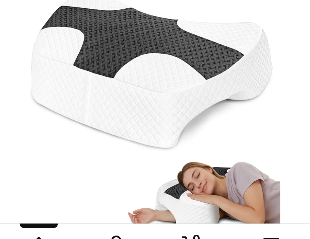 Side Sleeper Pillow with Arm Hole, Shoulder Relief System, Newly Upgrade Arm Pillow for Neck and Shoulder Pain, Premium Memory Foam, Suitable for Side, Back and Stomach Sleeper grey