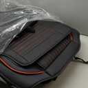 Kaomim Fit RAV4 Car Seat Covers Set for Toyota RAV4 2019 2020 2021 2022 2023 2024 2025 LE,XLE,XLE Premium Limited Automotive Cushion Protector Replacement, Waterproof Faux Leather(Full Set,Black&Red)