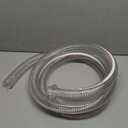 Frienda Heavy Duty Steel Wire Flexible Tubing with Fasteners PVC High Pressure Oil Drain Hose Tube Clear Wire Reinforced for Pond Marine Bilge Pump Garden Pool(10 Ft, 1-1/2 Inch Id)