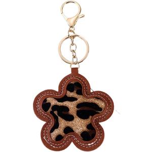3 x Leopard Print Bag Charms for Women, Cute Leather Keychain Bag Accessories for Handbags Totes & Backpacks, (Mix Colors)