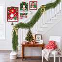 U'Artlines 1Pcs Christmas Norfolk Pine Garland, 9 Ft Xmas Faux Greenery Garland Real Touch Winter Cedar Garlands for Table Stairs Mantle Fireplace Holiday Decoration