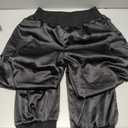 Womens Satin Jogger Pants Casual High Waist Pull on Lounge Trousers Casual Ankle Length Silky Satin Cargo Pants, Large