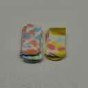 Jspupifip 4 Pairs Women Tie Dye Yoga Socks with Grips Non Slip Grip Crew Socks Colorful Grippy Socks for Pilates Barre Home (One Size, Blue, Green, Yellow, Gray)