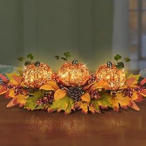 Christmas Centerpiece Table Decorations, Handcrafted Snowy Pine Cones and Pine Needles with 3 Candle Holders for Dining Table Fireplace Mantel - 27.5 in (Cedar) Christmas Centerpiece Table Decorations, Handcrafted Snowy Pine Cones and Pine Needles with 3 Candle Holders for Dining Table Fireplace Mantel - 27.5 in (Cedar)