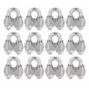 20PCS Cable Clamps 5/16 Stainless Steel Wire Cable Clamps M8 Wire Rope Clamp 5/16 inch Wires Rope Cables Clip Clamp Heavy Duty U Bolt Saddle (Silver)
