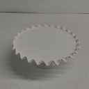12 Inch Porcelain Cake Stand, Round White Cake Stand, Dessert Stand Cupcake Stand Display Dessert Stand for Parties, Wedding, Birthday, Baby Shower, Ruffle Trim