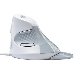 DeLUX Wired Vertical Ergonomic Mouse, with 6 Programmable Buttons, 4200DPI, Removable Palm Rest, Reduces Wrist Pain and Carpal Tunnel for Medium Hands (M618XU-White)
