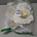 JinKune 3 Piece Metal Flower Wall Decor 3D Double Layered Floral Wall Art, Rustic Modern Wall Hanging Home Decorations Gold-White Wall Sculpture Decor For Living Room Bedroom Kitchen Dining Room