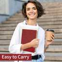 Lined Journal Notebook for Work College Ruled Note Book 7.2"x9.6" B5 PU Leather Daily Journaling 160 Pages for Women Men Writing Home School Supplies Business (Red) (08-Red-1pack)