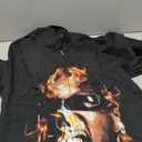 Offset Unisex Adult Offset Fire Zip Hoodie, L, Black