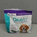 ORAVET Dental Chews for Dogs, Oral Care and Hygiene Chews (Medium Dogs, 25-50 lbs.) Purple Pouch, 30 Count, Best By: 07/22/2026