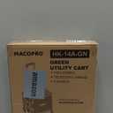 Folding Utility Cart Portable Rolling Crate Handcart Shopping Trolley Collapsible Tool Box, with Lid, Basket on 4 Rotate Wheels, for Grocery, Office, Teacher, Travel Shop Move Luggage (Green)