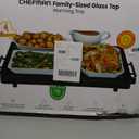 Chefman Electric Warming Tray with Adjustable Temperature Control, Perfect For Buffets, Restaurants, Parties, Events, and Home Dinners, Large 21 x 16 Glass-Top Surface Keeps Food Hot  Black