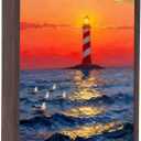 Solid Wood Canvas Floater Frame for 0.6-0.9" Depth 11x14 Art, Canvas Floating Frames, Oil Painting Floater Frame (11x14,Dark Brown)