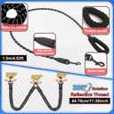 3 Pcs Double Dog Leash No Pull Dog Harness 360 Swivel No Tangle Vest Adjustable Dual Leash Reflective Vest Harness Walking Training Lead for Two Small Medium Dogs(M,Chest 20.5"- 24.4")