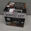 Deluxe Metal Bingo Case - Bingo Night Play Kit - Includes Metal Bingo Cage, 75 Numbered Balls, 150 Bingo Markers, 17 Double-Sided Bingo Cards & 1 Master Bingo Card