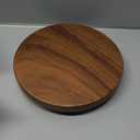 Walnut Wood Pedestal Stand, 9.06" Round Wood Riser for Kitchen Counter, Farmhouse Soap Tray Wooden Display Riser for Decor, Plant, Bottle, Cake Stand