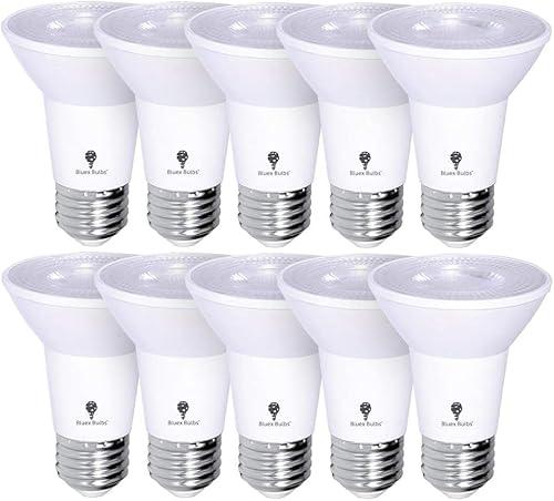 10 Pack PAR20 Outdoor LED Flood Light Bulb 8W 75 Watt Equivalent 500 Lumens Dimmable Waterproof E26 4000K Cool White LED Flood Light Bulbs for Security Spotlight Indoor Led Recessed Light Bulbs