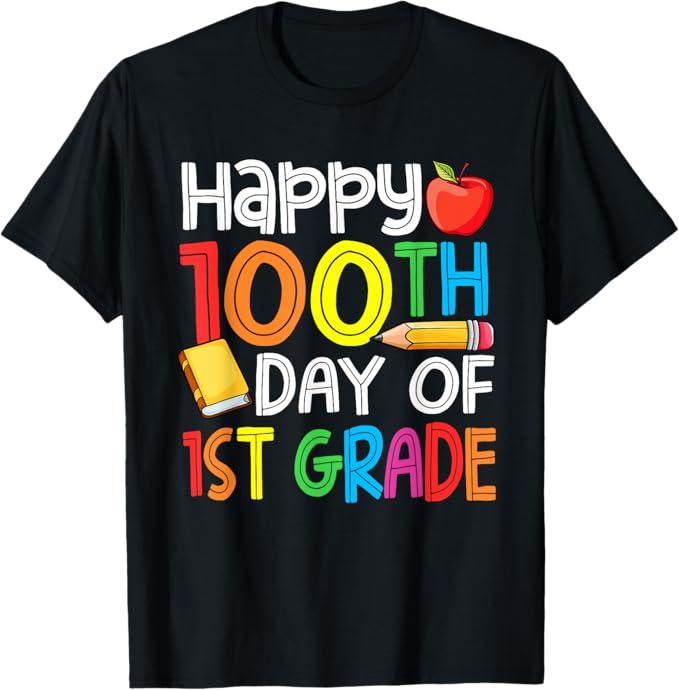 100 Days Smarter First Grade 100th Day Of School 1st Grade T-Shirt, Medium