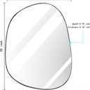 ELEHUME Asymmetrical Wall Mirror for Decor 23"*30", Modern Black Framed Wall Mirror for Living Room Bathroom Bedroom Entryway ELE-STOU-0064B