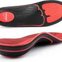 PCSsole Plantar Fasciitis Insoles Men Women- 220+lbs Heavy Duty High Arch Support Inserts with Comfort Cushion Orthotic Pain Relief Insoles for Flat Feet - Arch Pain - Heel Pain -Work Boot Shoe Insole Mens 7-7.5 | Womens 9-9.5(10.28")(261MM)