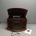 Inovalley- Paris (Retro 11) Nostalgic 5-IN-1 Music Centre System with CD burner recorder - Vinyl records to CD, Cassette to CD, Radio to CD (Record onto a blank CD) - CD Player - Radio - Turntable inc Remote Control 