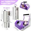 BetterSub 3in1 40 OZ Tumbler Mug Heat Press Machine 30 OZ 20 OZ 16 OZ Sublimation Straight Skinny Tumbler Mug,11 OZ 15 OZ 16 OZ Sublimation Mug Heat Transfer Purple