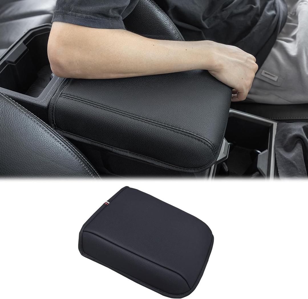 JKCOVER Compatible with 2024 2025 2026 Toyota Tacoma (4th Gen Tacoma) Center Console Armrest Cover Accessories PU Leather Car Anti-Scratch Armrest Cushion Lid Protector