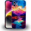 Compatible with iPhone 11 Case - Shockproof Full Body Case for Men and Women, Anti-Scratch, Stylish Design with Mountains and Streams at Sunset Compatible for iPhone 11