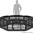 IRIS USA Dog Playpen with Door, 24 6 Panel Pet Exercise Pen Indoor Outdoor Puppy Play Pen, Portable Plastic Pet Fence for Small Medium Dogs, Foldable 61 x 61 x 24, Black