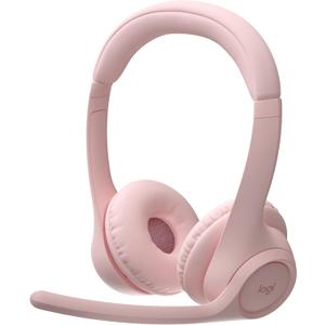 Logitech Zone 300 Wireless Bluetooth Headset with Noise-Canceling Microphone, Compatible with Windows, Mac, Chrome, Linux, iOS, iPadOS, Android  Rose